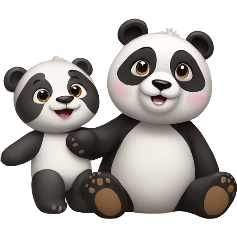 Panda and teddy bear emoji