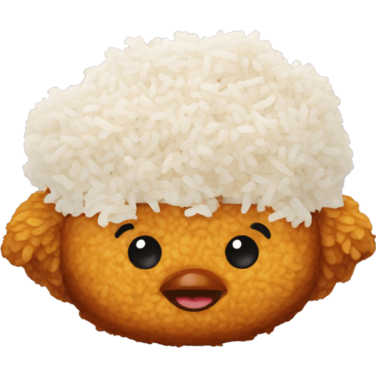 fried chicken rice emoji