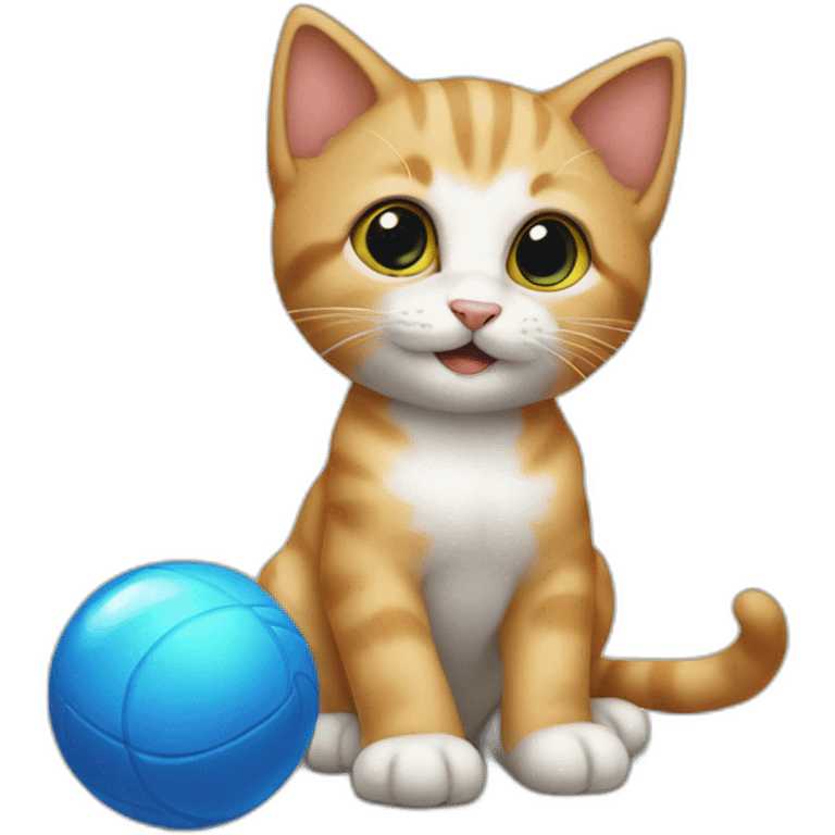 Kitten playing emoji