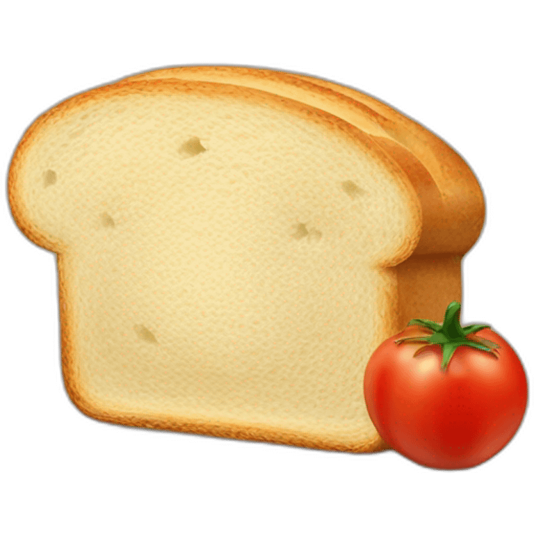 Slice of bread with tomatoe emoji