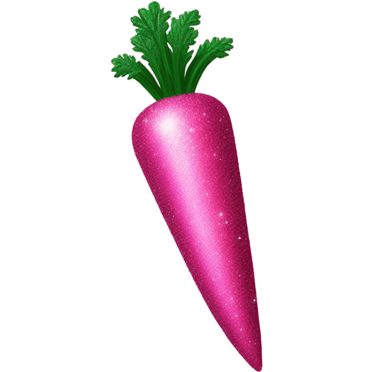 Hot pink carrot with glitter  emoji