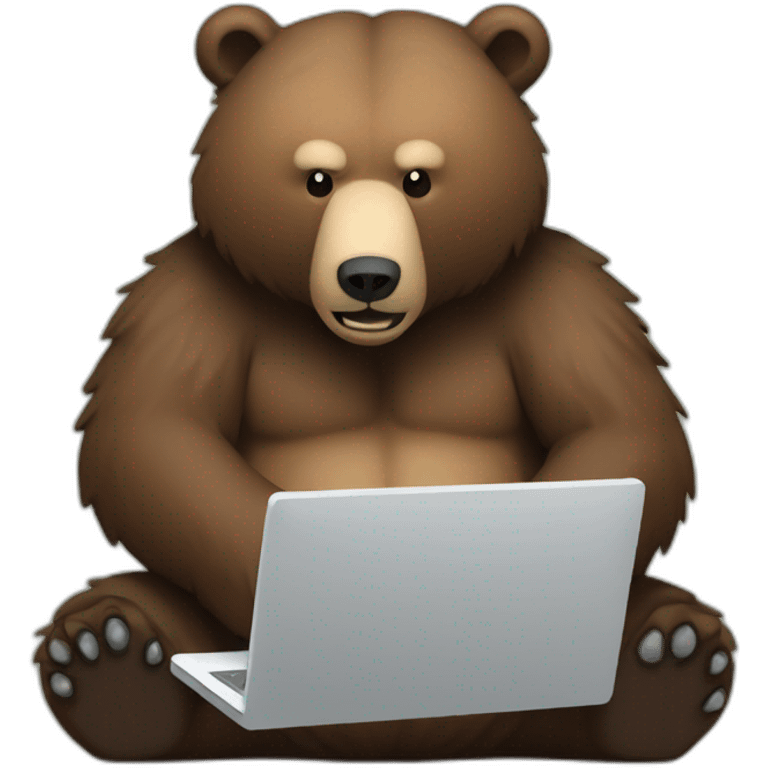 Grizzly Bear Programming with Computer emoji