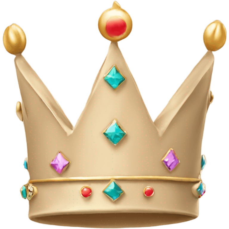 Small Birthday Crown in beige without Stones  emoji