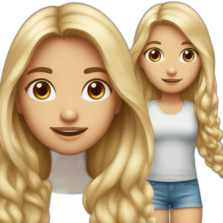 Red Aussie with blond blue eyes girl straight hair emoji