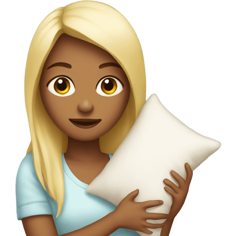 Girl with a pillow emoji