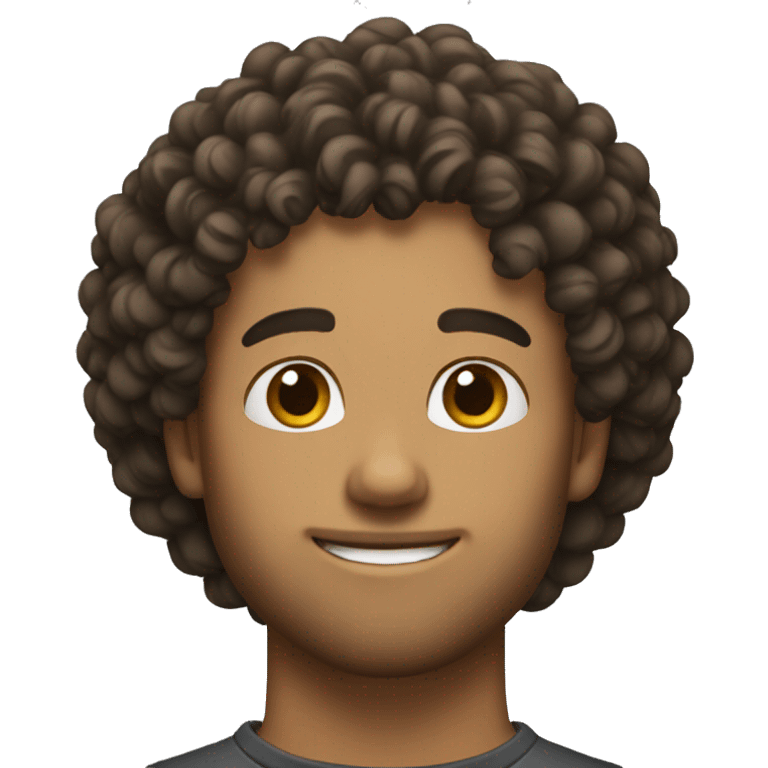 guy with a curly hair like me emoji