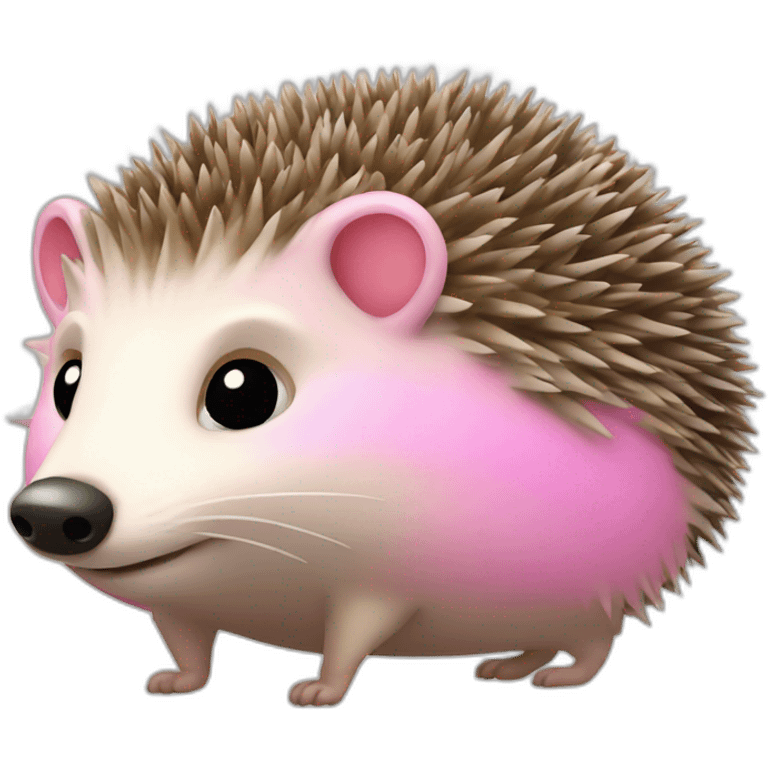 hedgehog with pink node emoji