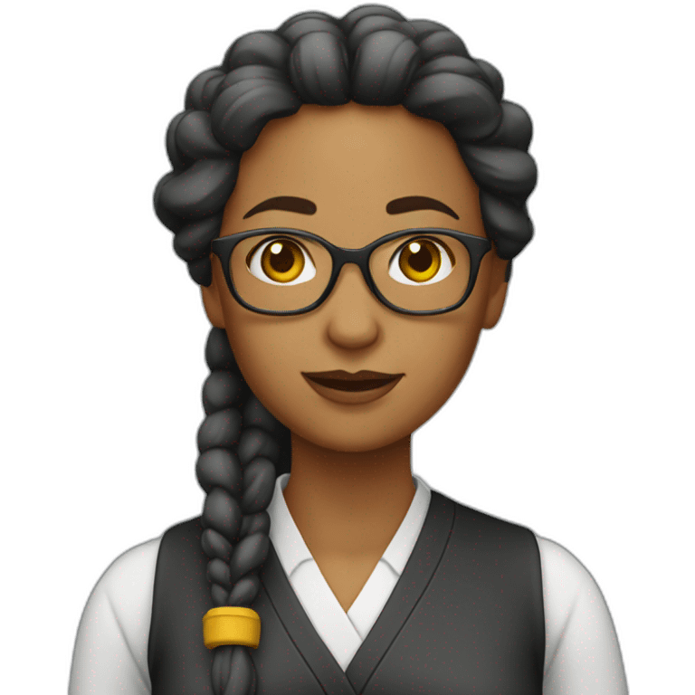 female professor with rasta emoji