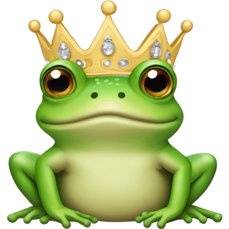 Frog with a tiara emoji