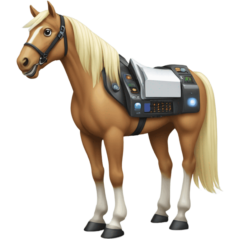 Battery powered horse emoji