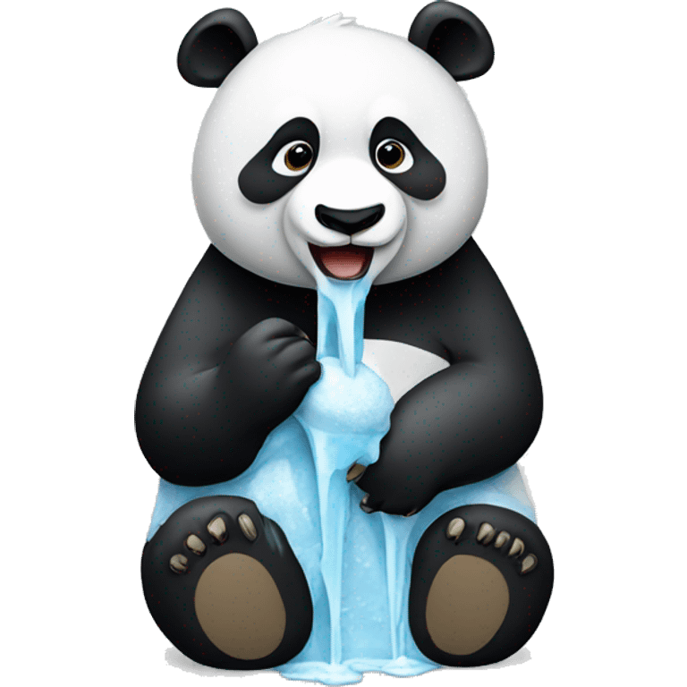 Panda eating ice  emoji