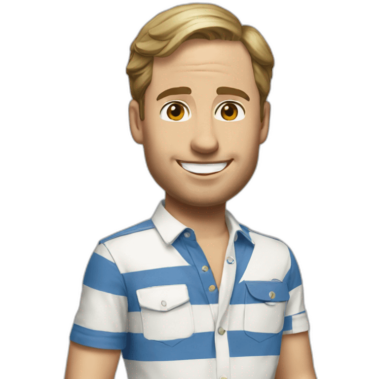 Prince William as beach bum emoji