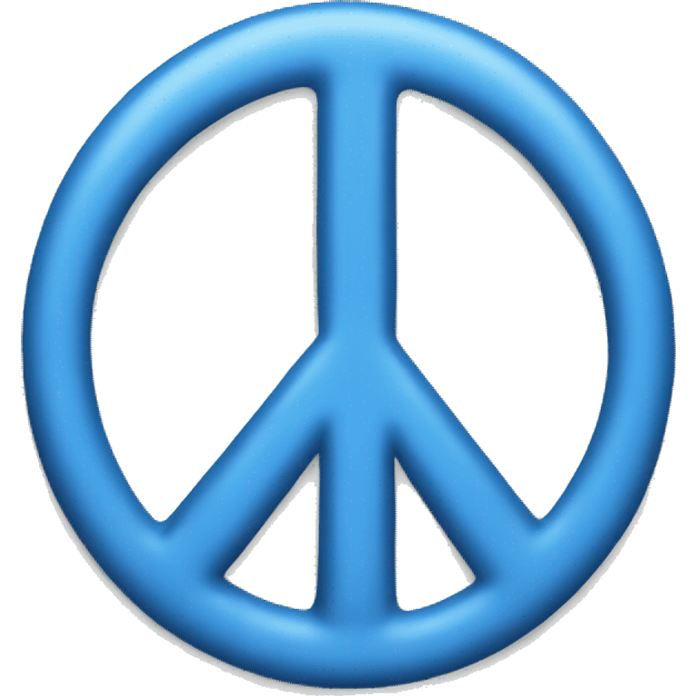 Blue peace sign  emoji