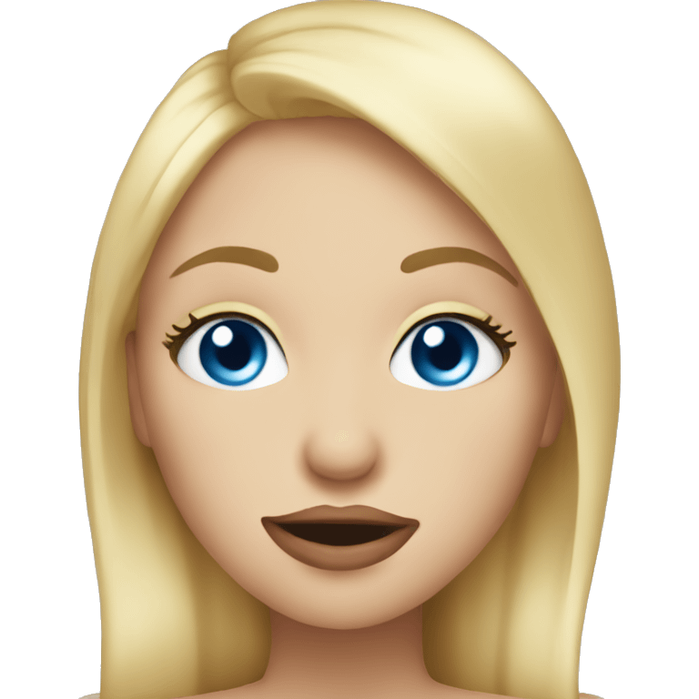 Blonde Girl Blue eyes blowing Kiss  emoji