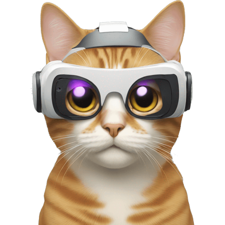 Cat with vr emoji