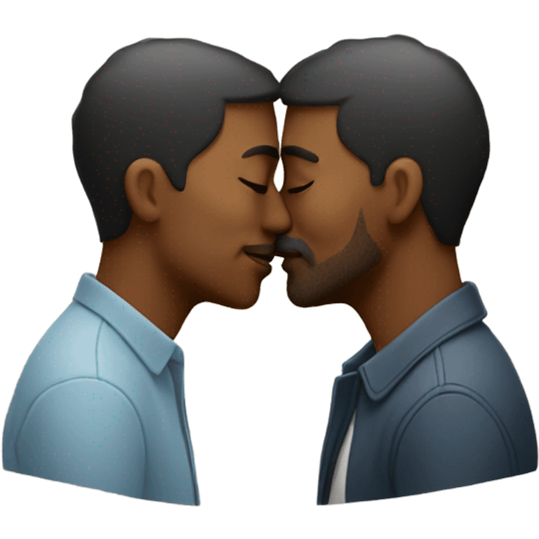 Guys kissing emoji