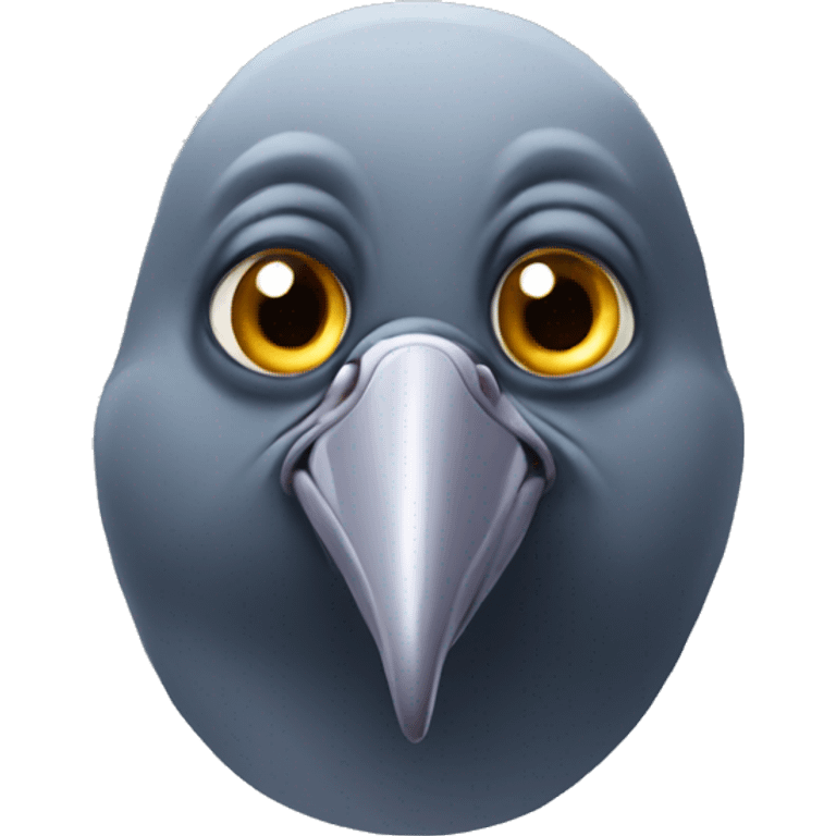 pigeon blank stare emoji