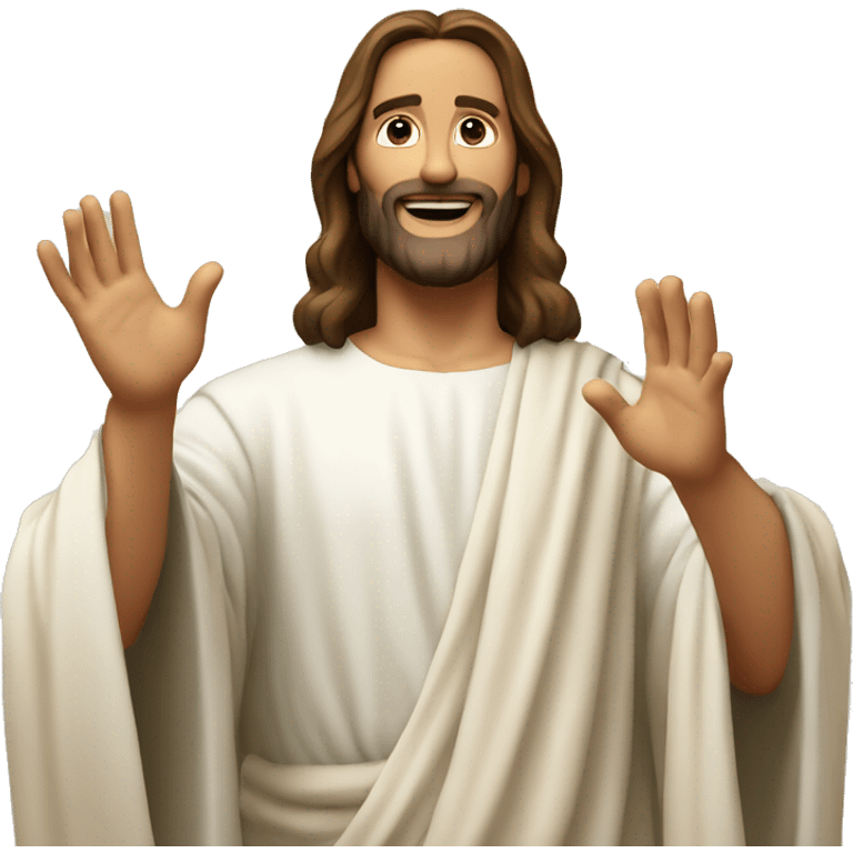 Jesus Christ saying hi  emoji