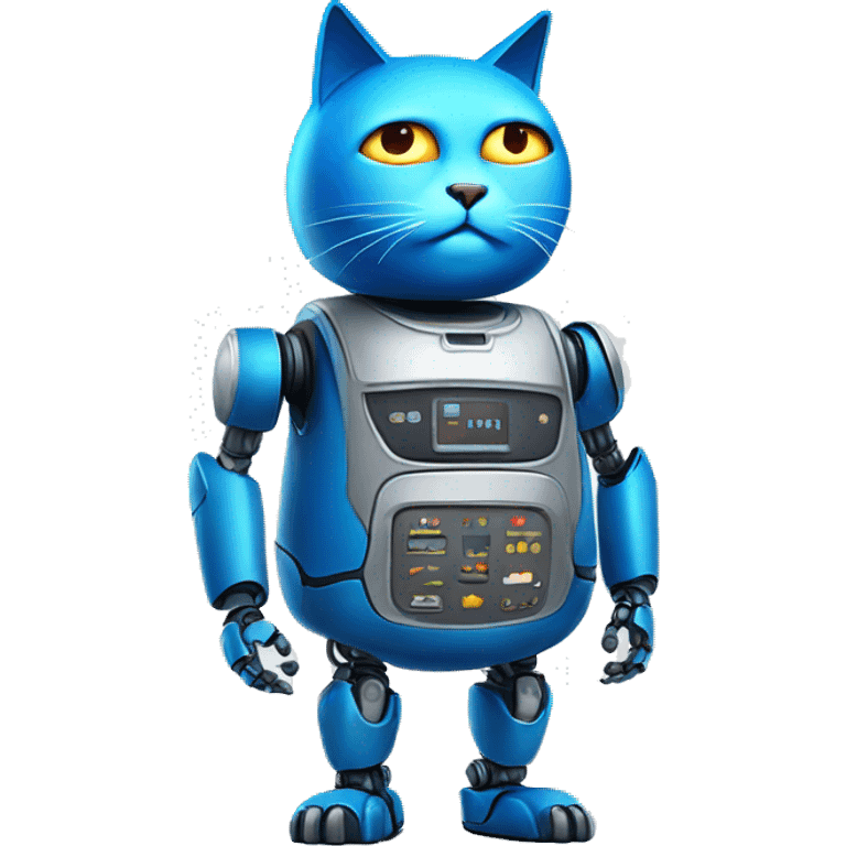 fat cat blue robot emoji