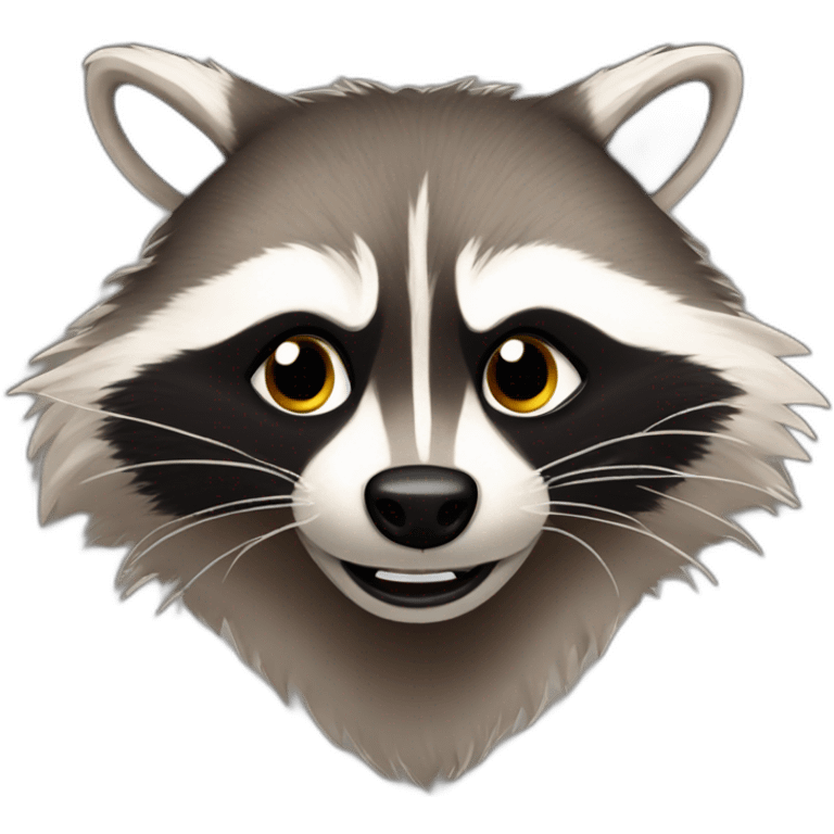 Racoon slap face emoji