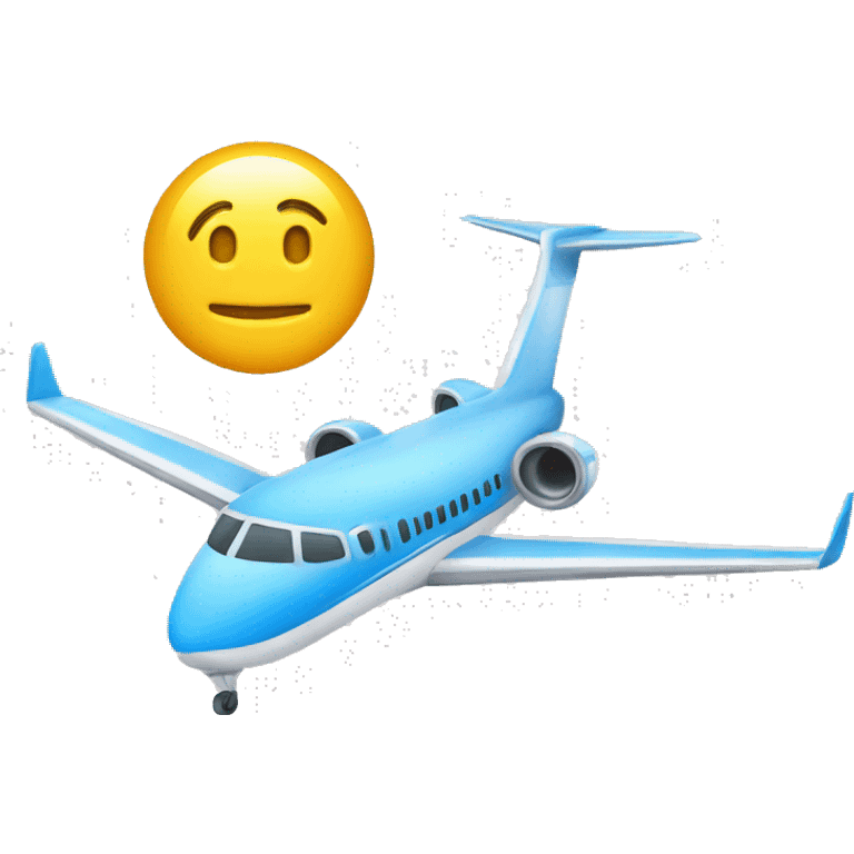 Tour jumelle avec un avion emoji