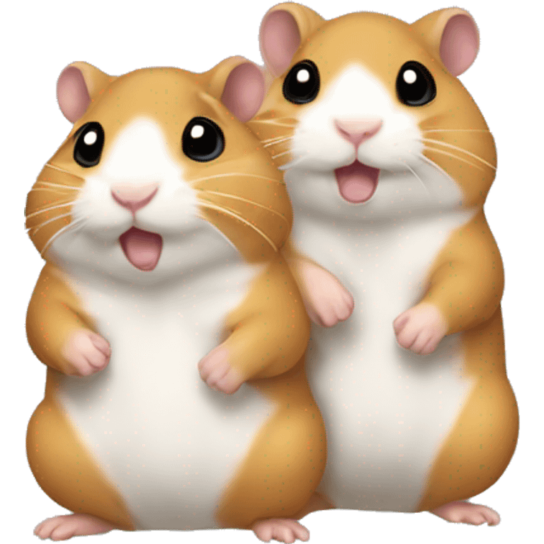 wrestling of two hamsters emoji