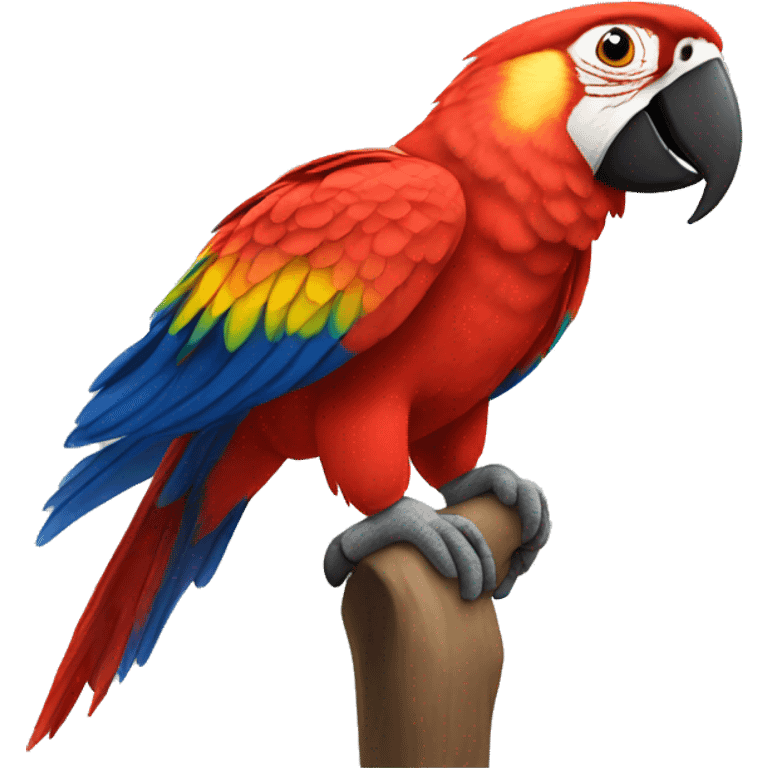 A scarlet macaw emoji