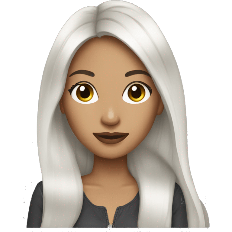 Brunette  girl long hair fashion designer  emoji