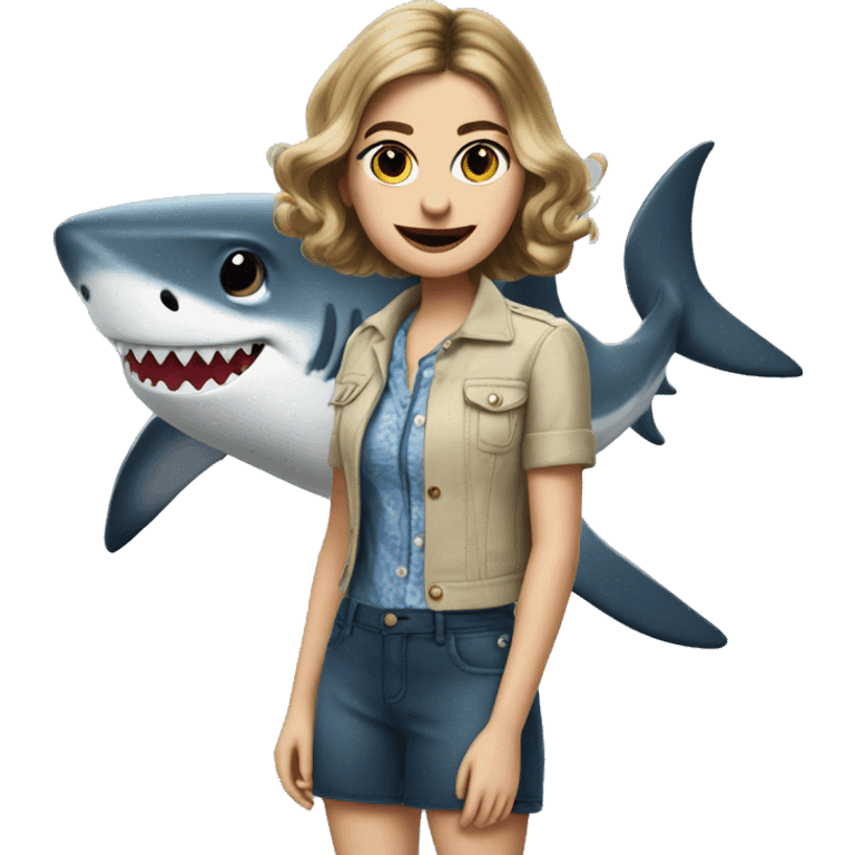 emily in paris as a shark emoji