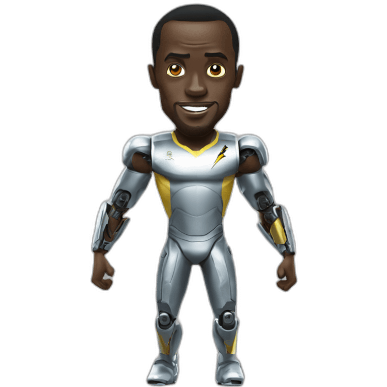 usain bolt half robot emoji