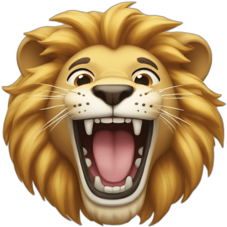 laughing lion emoji