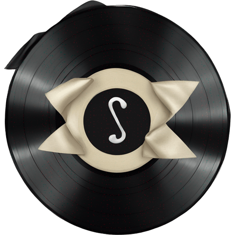  vinyl record with bow emoji