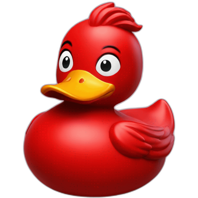 red devil rubber duck emoji