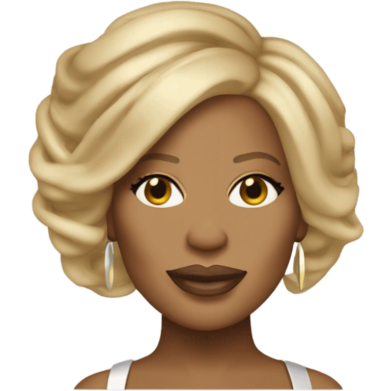 Mary J. Blige with Halo Hairstyle emoji