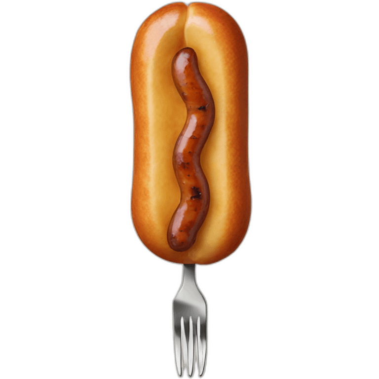 grilled sausage on a fork emoji