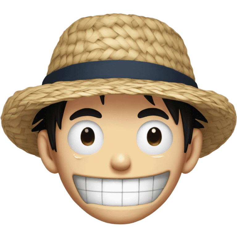 Straw hat luffy from one piece crying emoji