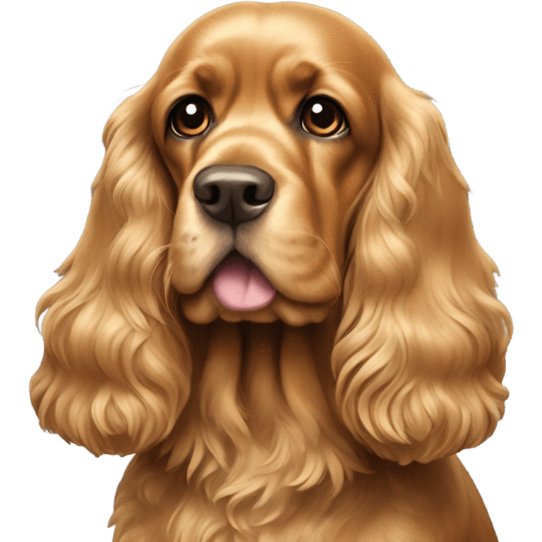 Dog-golden-english-cocker-spaniel-standing emoji