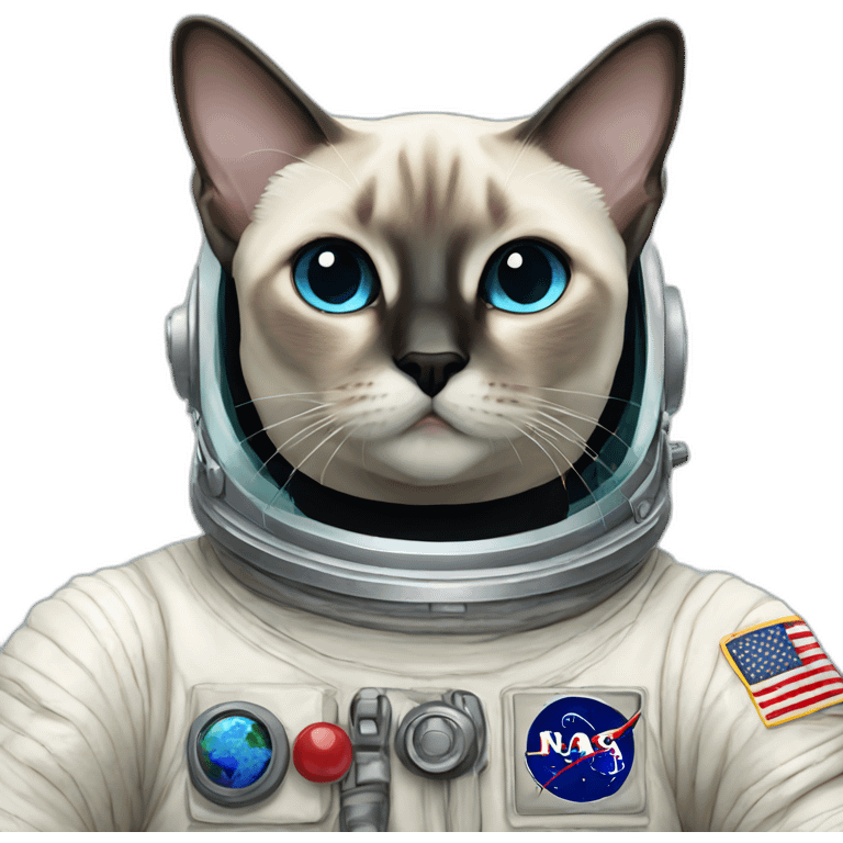 astronaut seal point siamese cat emoji