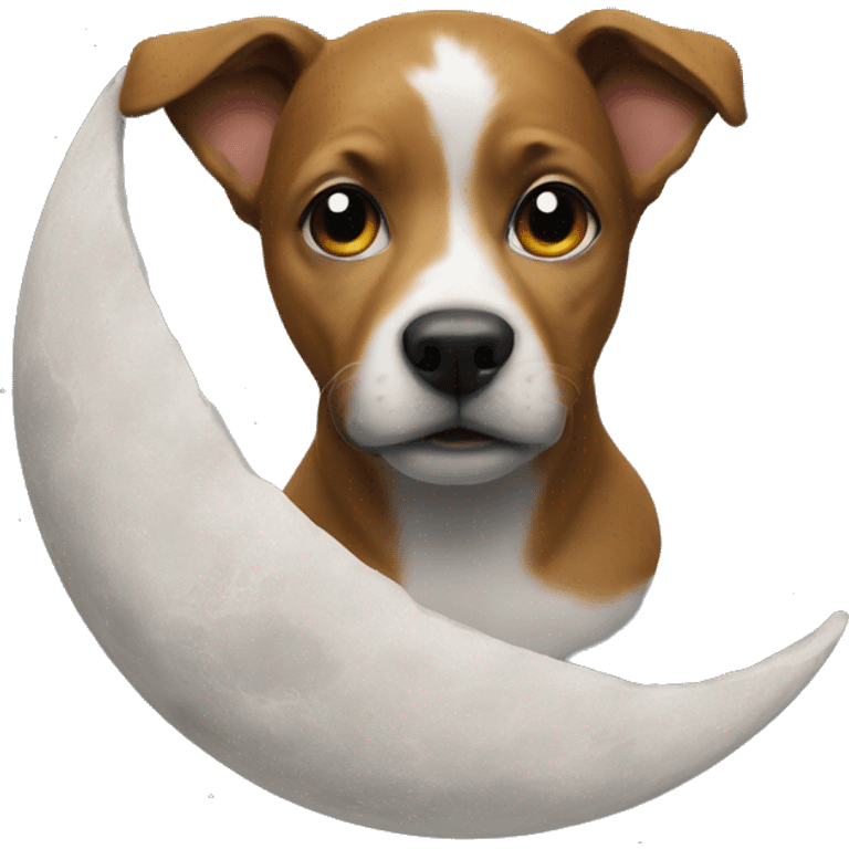 Dog on the moon emoji