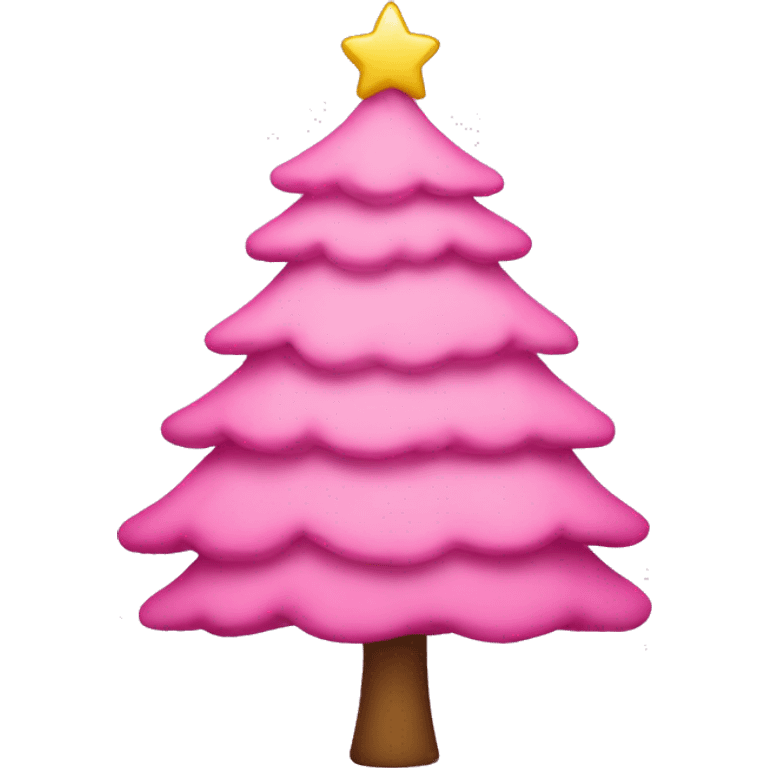 Pink Christmas tree emoji