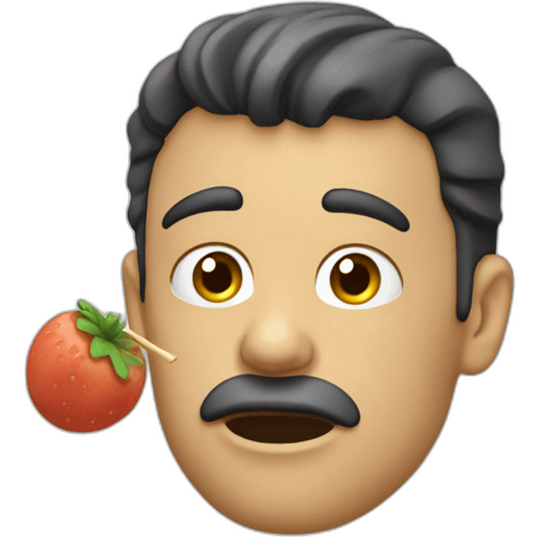 Homme qui mange crotte de nez emoji