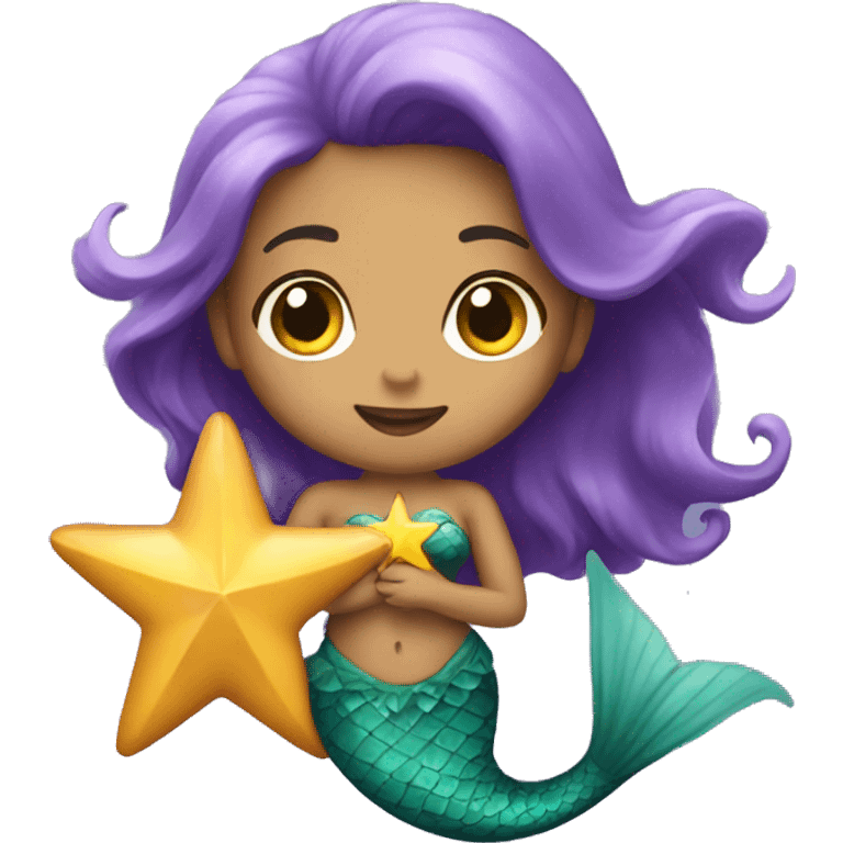 a mermaid holding a star emoji