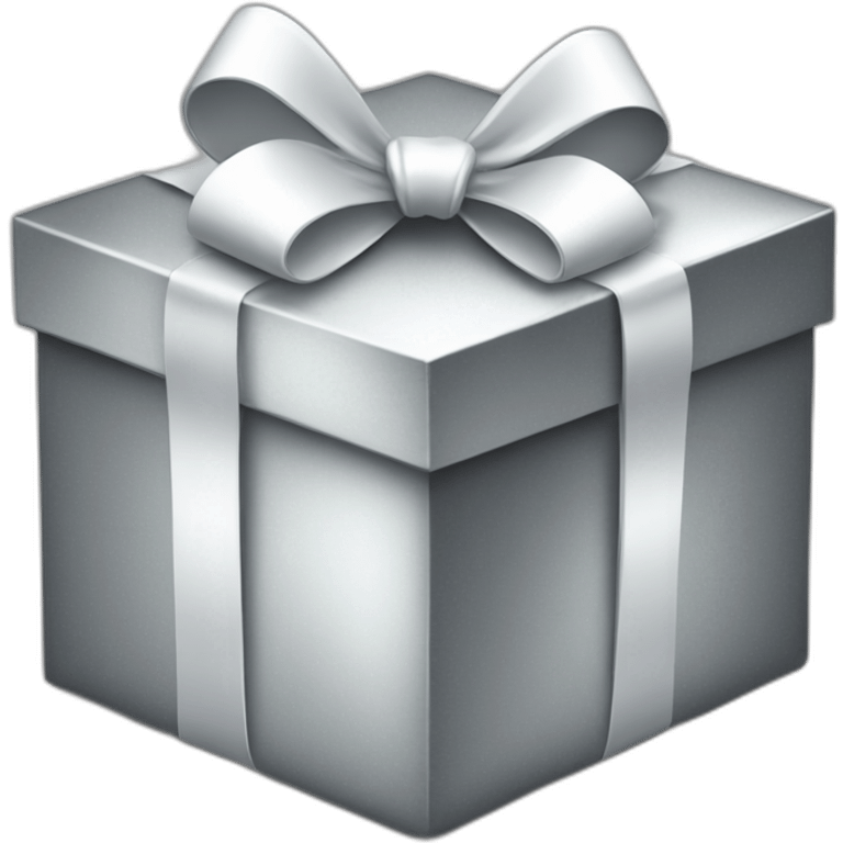 silver gift box with white bow emoji