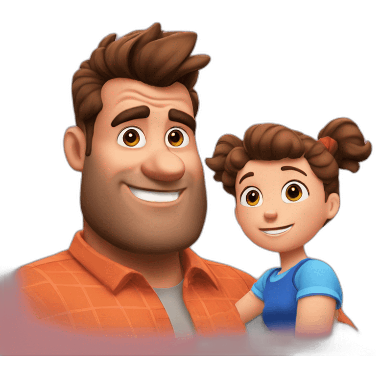 jimmy neutron as a dad with daughter emoji