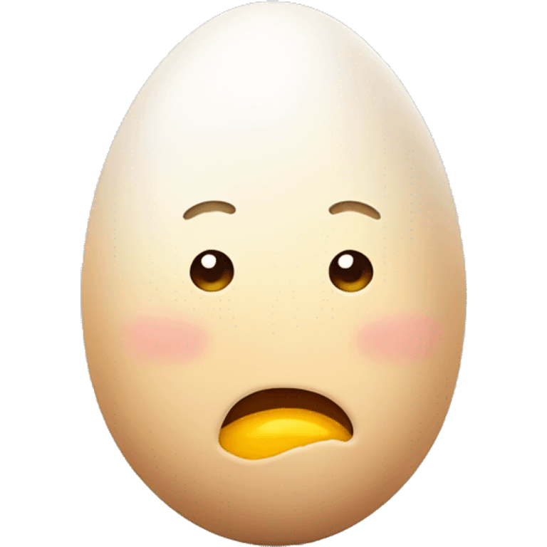 egg with a face and double chin emoji