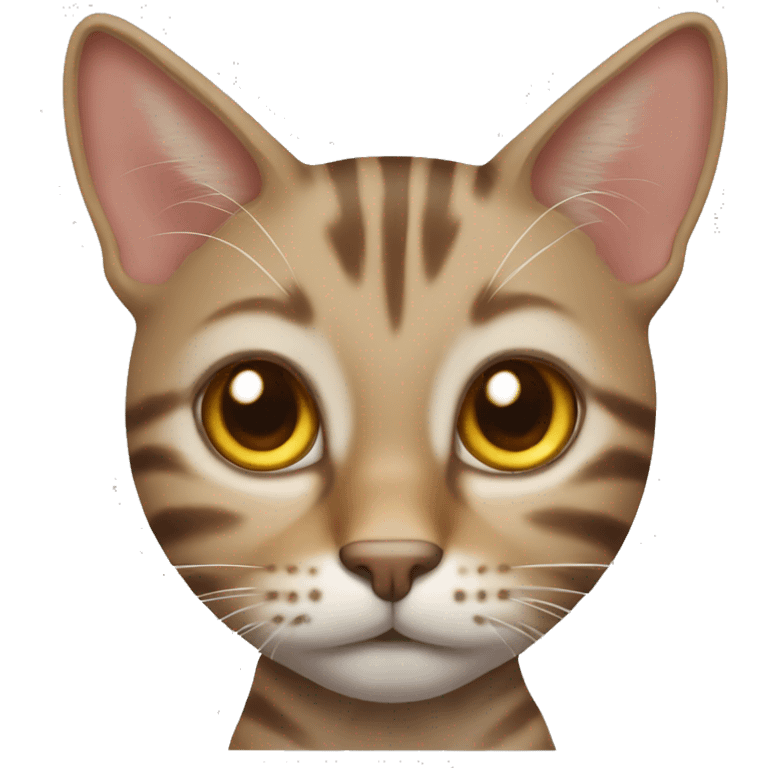 Tabby cat with big ears emoji