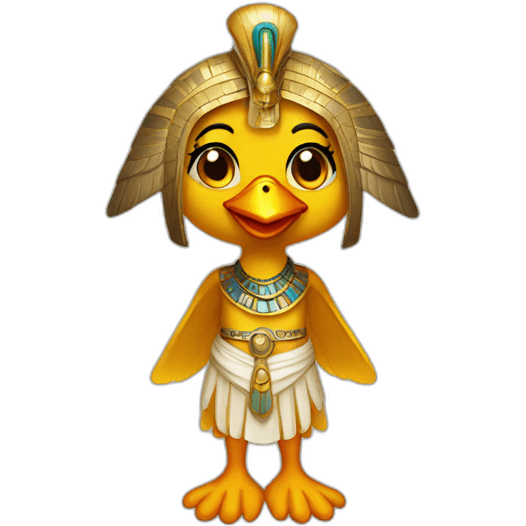 Duck dress like an egyptian emoji