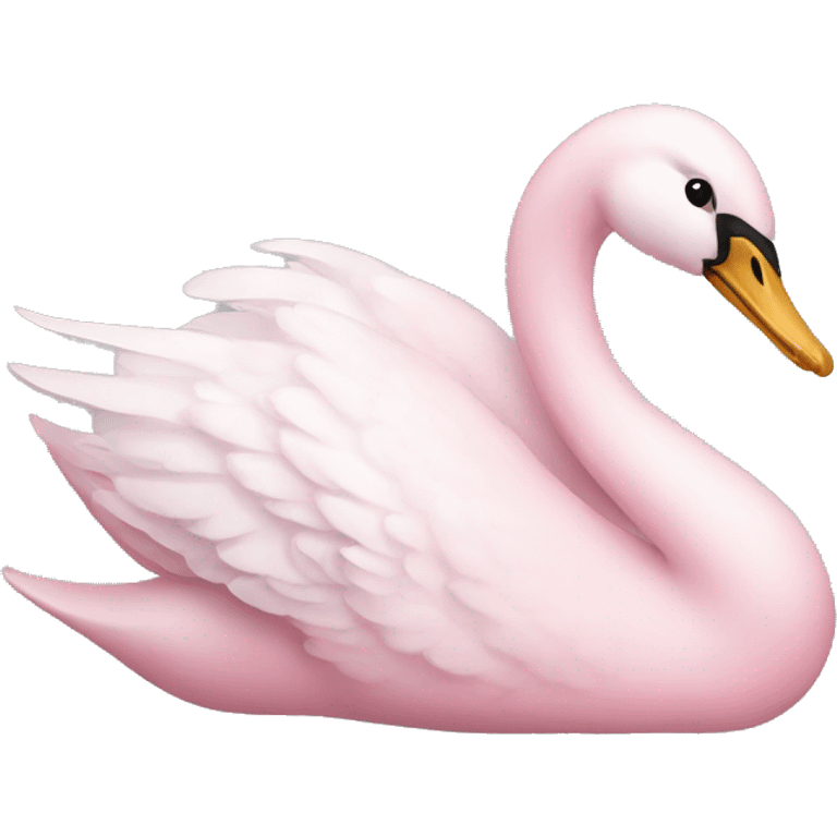 pastel pink swan emoji