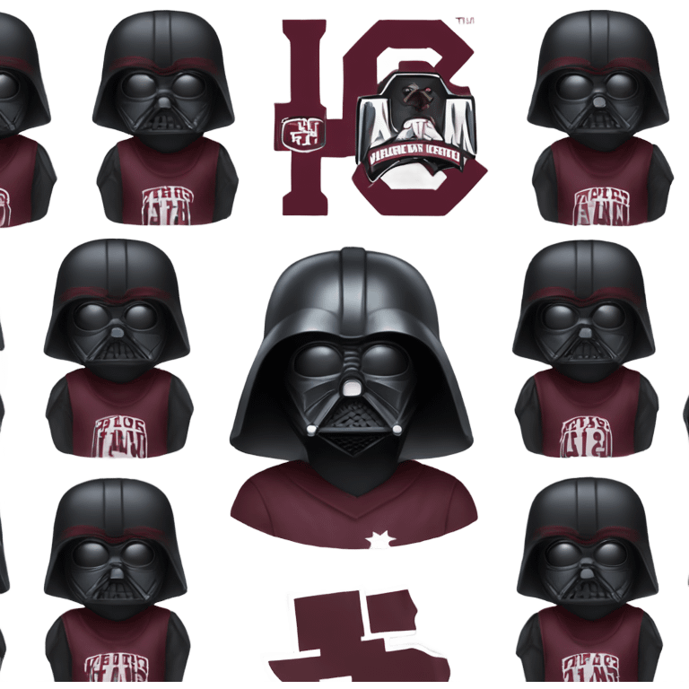 Darth Vader with a Texas a&m jersey emoji