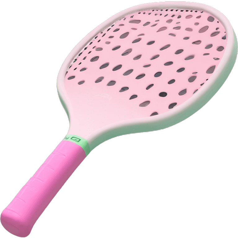 Pastel pink pickleball paddle emoji